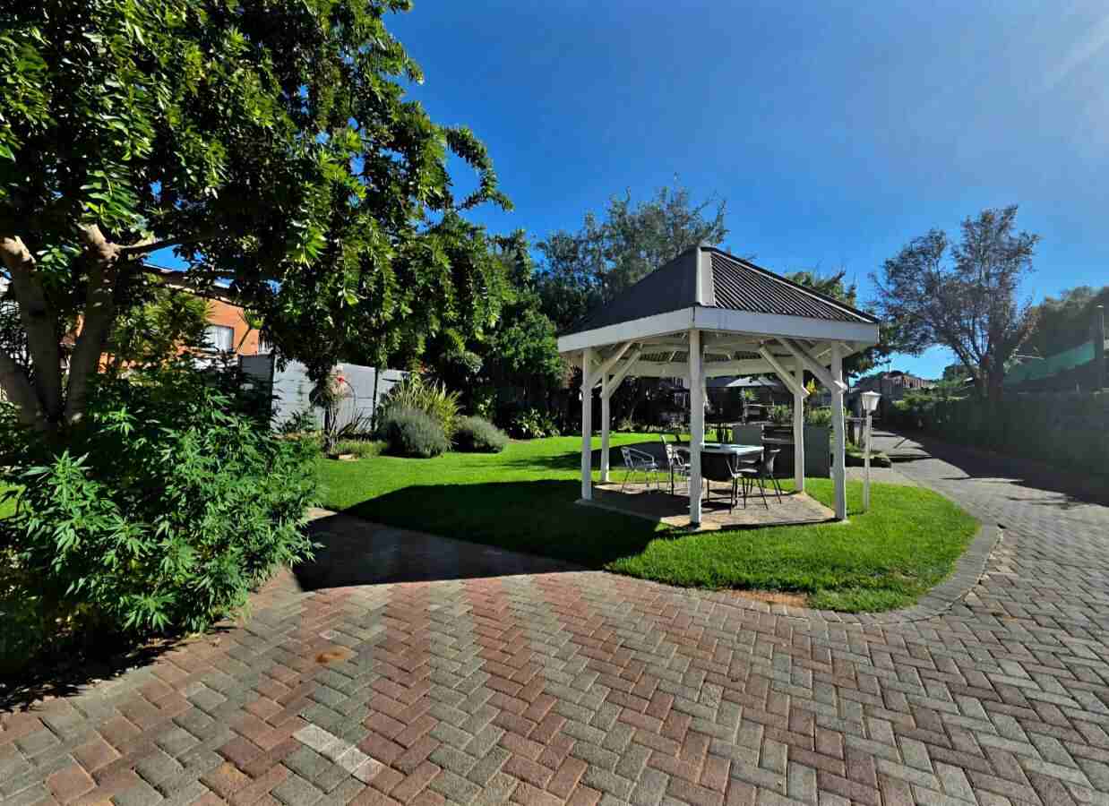 Garden gazebo with outdoor seating